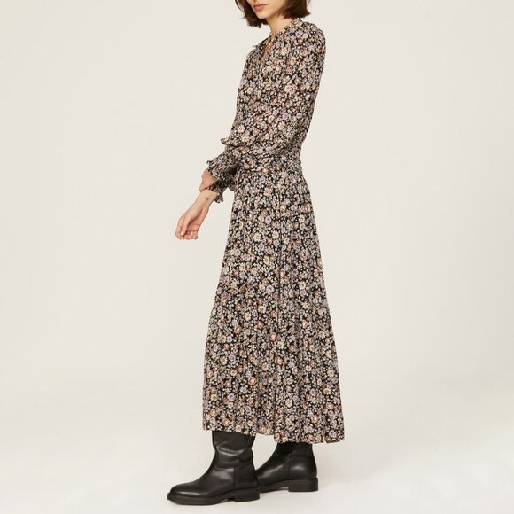 New Sea NY Carson Fall Floral Smocked Maxi Dress Small $395 - Picture 1 of 12